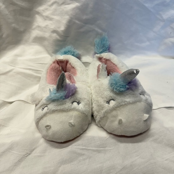 Carter's Pink and White Plush Slippers - Picture 1 of 8